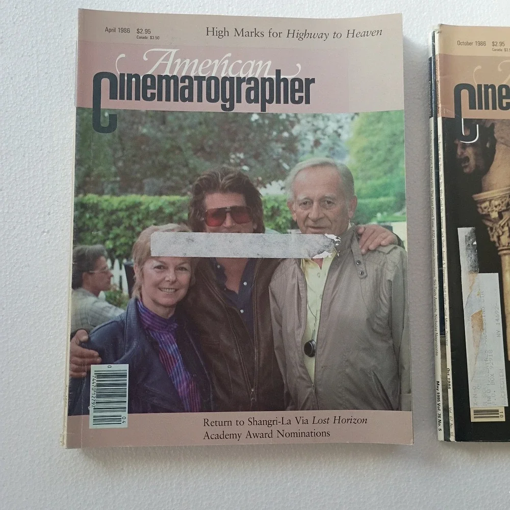 Lot of 5 American Cinematographer Magazines Vintage Years‎ 85, 86, 95